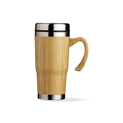 18645 - Caneca Inox e Bambu 500ml