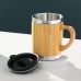 1866- Caneca inox e Bambu 300ml
